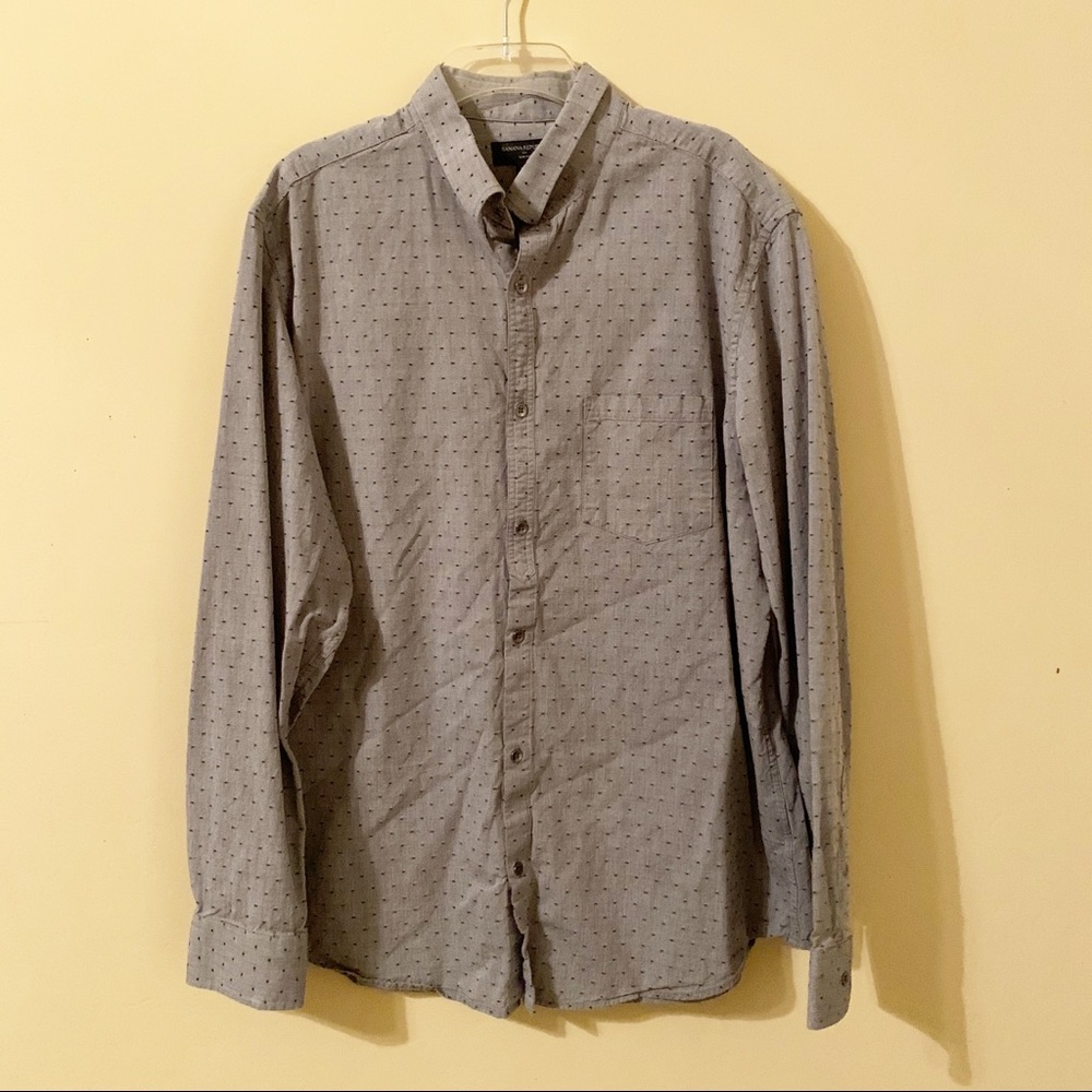 Banana Republic XL button up gray speck